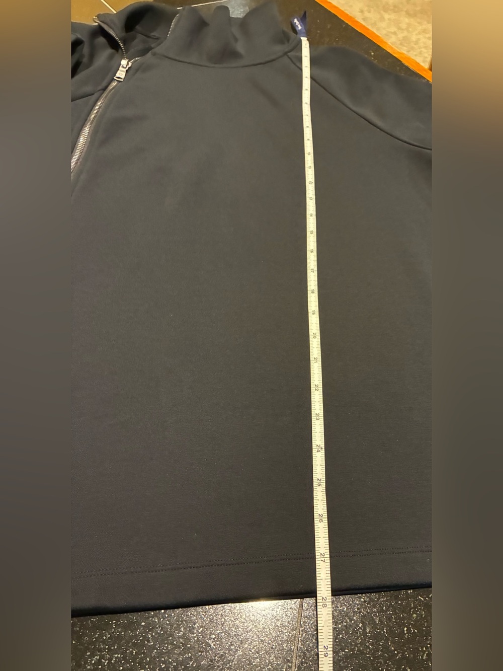 banana republic Jacket Asymmetrical Mock Neck 2way Zip Black SZ. Large NWOT - Picture 14 of 16